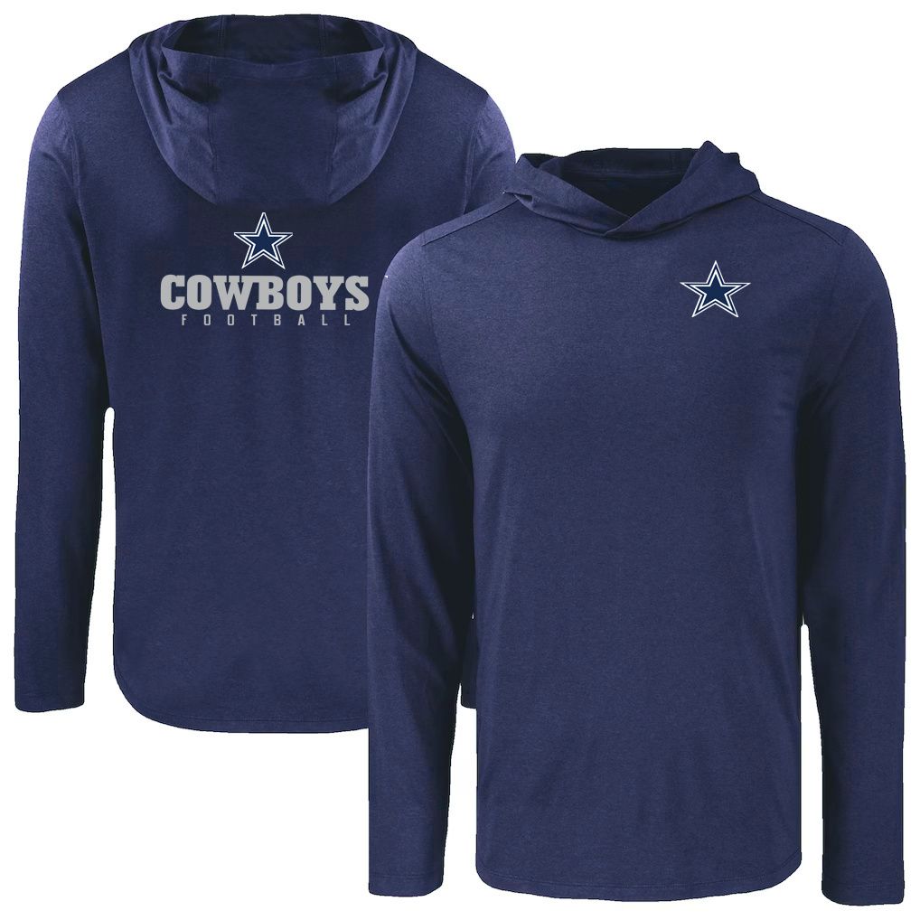 Men 2026 NFL Dallas Cowboys Hooded long sleeved T-shirt blue 05->nfl t-shirts->Sports Accessory